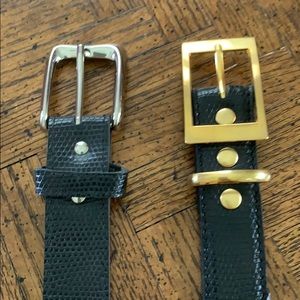 Free with Purchase Bundle of Sz 12 Black Faux Snake Belts